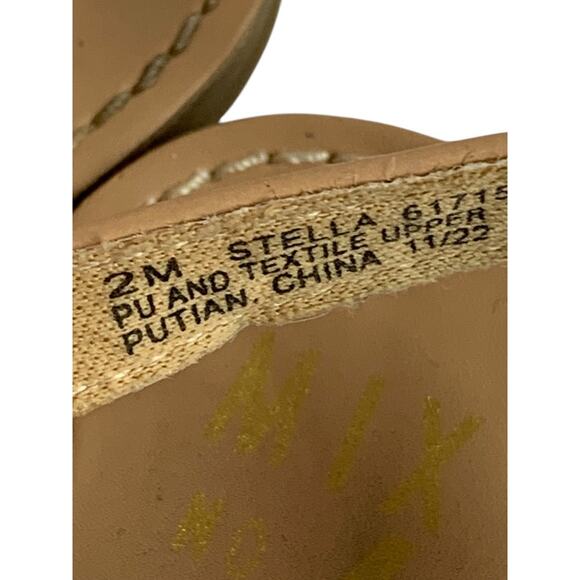 Size 2 Mix No6 Girls Sandals Rhinestones Flat Stella Strappy - Picture 9 of 11